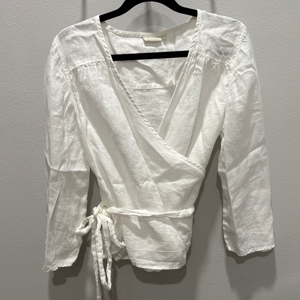 Spartina 449 Cream Wrap Top